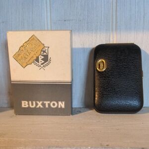 Buxton Black Leather Key Holder